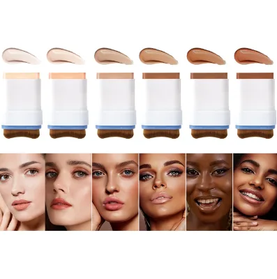 Makeup Double End Foundation Stick with Brush Matte Foundation Stick for Dark Skin Private Label