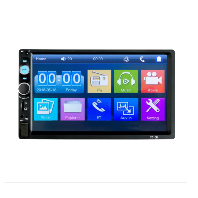 7" 2DIN Car Radio with Touch Screen for USB Remote Control MP5 Player Rear View Camera
