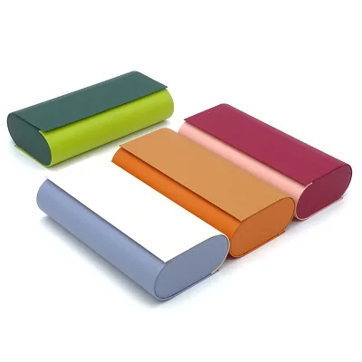 Fashionable Semi-Hard Irregular Shape Sunglasses Protection Case with Double Compartment Travel Box for Men Women