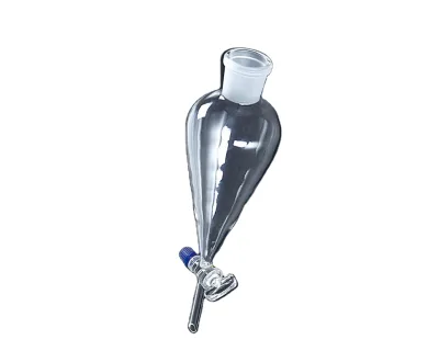 Separatory Funnel Squib Pear Shape with Ground-in Glass Stopper/PTFE