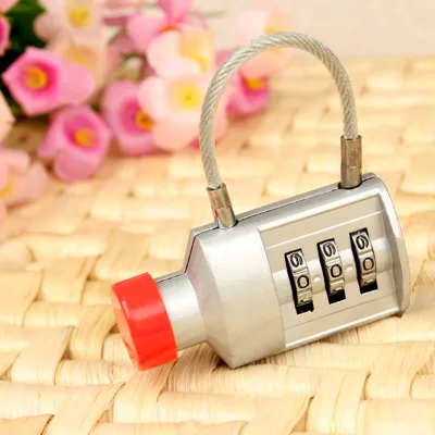 CH-002 3 Digits Wine Bottle Shape Cable Combination Lock