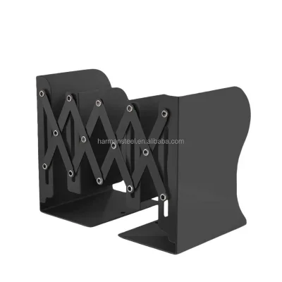 Custom Pattern Accepted Adjustable Book Supporter Metal Book Ends Space-saving Book Organizer Holder for Home School Office