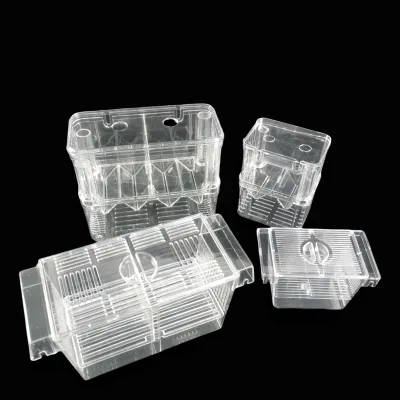 Aquarium Fish Breeding Rectangle Incubator Tank Acrylic Hatchery with Suction Cups Medium Isolation Box for Baby Shrimp Bettas
