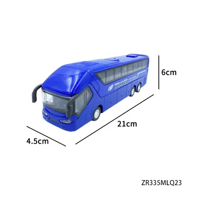 Hot Product 1:50 Scale Pull Back Travel Bus Light and Sound Diecast Toy Car Model Toys Vehicle for Kids