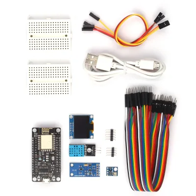 NodeMCU ESP8266 IoT Weather Station Kit 0.96\" OLED IIC Display DHT11 BMP180 BH1750FVI for Education Maker Boards WiFi Access