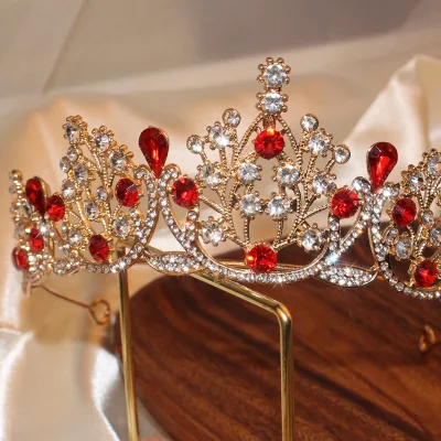 Tiara,Bridal Accessories Luxury Rhinestone Crystal Pageant Birthday Hair Crown for Party and Wedding