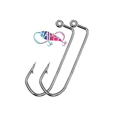 10/0#-1# 100pcs Jig Triangle Jig Flip Assist Fishing Hook High Carbon Steel 90 Degree Angle Saltwater Single Hooks Wholesale