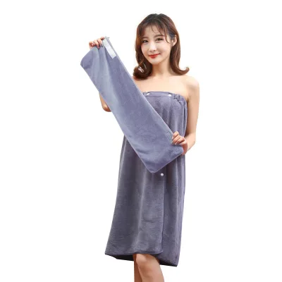Embroidered Microfiber Body Wraps Soft Cotton Bath Towel for Hair Dress Hotel Spa Beach Sauna Travel-Non Woven