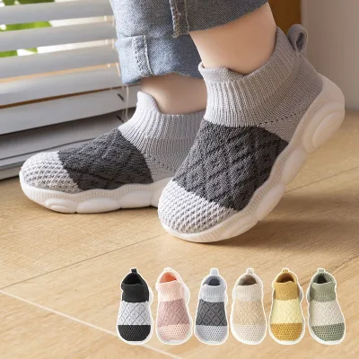 Hot Selling Crib Shoes Prewalker Baby Kids Flats Casual Everyday Wear Soft Soled Learning Walking Anti-slip Shoes