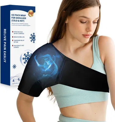 Shoulder Ice Pack Rotator Cuff Cold Therapy, Reusable Gel Ice Pack Wrap for Shoulder Injuries Hot & Cold Compress for Shoulder