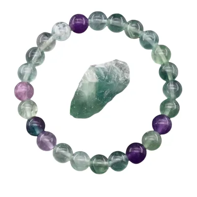 High Quality Natural 8MM Fluorite Beaded Bracelet With Healing Tumble Stone Fashion Bracelets for Women Men