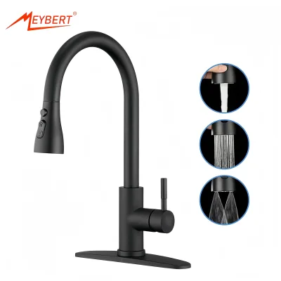 Single-Handle Flexible 304 Stainless Steel Kitchen Faucet Pull-Out Deck Mount Ceramic Valve Core  Pull  Kitchen Sink Taps Faucet