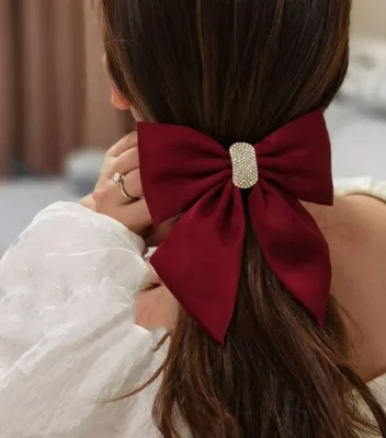 Rhinestone Barrettes for Women Large Hair Pins Fashion Hair Bow Accessories