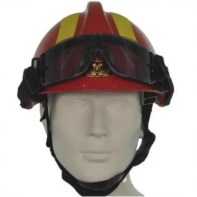 Carbon Fiber Firefighter Rescue Helmet CE Certified Impact Resistant Flame Retardant