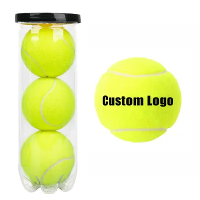 OEM High Quality Professional 45% 57% Wool Tennis Ball Custom Packaging Tennis Training Balls with Tube