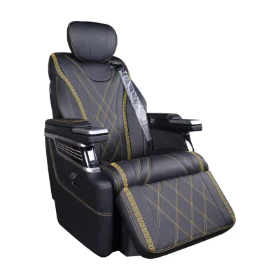 New Mercedes Metris 2016 Rear Captain Chair Leather Seat Diamond Quilted Electric Recliner Van Replacement Car Seating