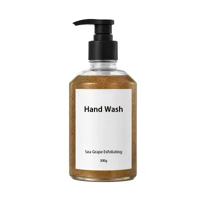 Custom Hand Wash Cleanser with Pump Sea Grape Exfoliating Scented Gentle Cleanse Hand Sanitizer for Hotel Use Bulk Supplier