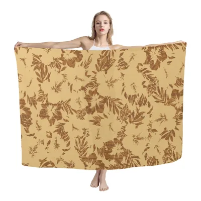 New Beach Cover up Custom Traditional Pattern Sarong Cover Ups Hawaiian Hibiscus Sarongs Plus Size Cover-up Towel