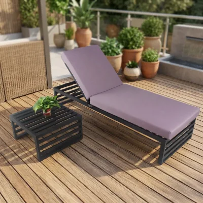 Leisure Outdoor Poolside Chairs Metal Sun Lounge Beach Chaise Lounge Luxury Garden Sunbed Hotel Aluminum Sun Lounger Pool Chair
