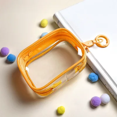 Portable Small Doll Storage Bag Hanging Blind Box Organizer Zipper Closure PVC Transparent Figure Display Bag