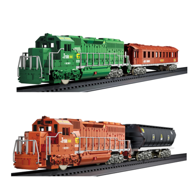 New Kids Model Train Steam Locomotive with Coach Sound Track Toy Electric Train Toy Set for Kids