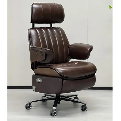 Luxury Electric Executive Office Chair Modern Boss CEO Recliner with Mesh Aluminum Alloy Base Revolving Feature