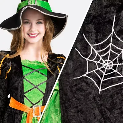 Hot Sale Pretty Witch Cosplay Costume Set for Kids Girls Princess Dress with Accessories for Parties and Anime Fans
