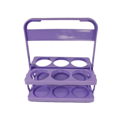 Reusable Water Bottle Carrier Plastic Collapsible Drink Beverage Delivery Carrier Holder Wine Rack With Handle