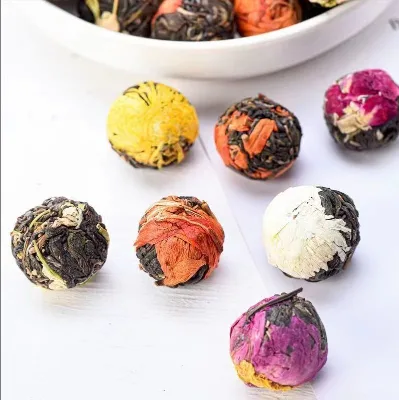 Wholesale XANADU Assorted 11 Flavors Handmade Blooming Tea Balls with Flower Fragrance in Bag Health Tea Brewed Boiled Water