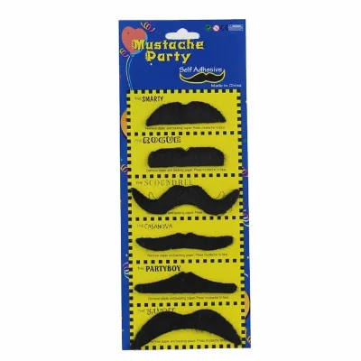 Funny Adhesive Mustache Plush Whisker Novelty Halloween Mustache Individualized Costume Stickers Beard for Party Performance
