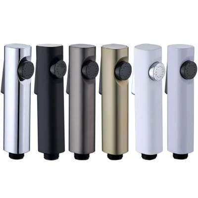 Modern Vertical Spray WC Brushed Gold Handheld Bidet Sprayer Set Bathroom ABS Wall-Mounted Shower Easy Installation Eco-Friendly