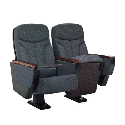 Factory Direct Price Durable Theater Fabric Chair with Armrest