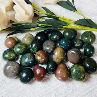 Wholesale Natural Colorful Crystal Palm Stones Ocean Jasper Tumbled Stones for Decor & Crafts