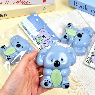 8.5cm Adorable Koala TPR Squishy Toy Soft Wet Touch Slow Rebound Animal Decompression Toy Anxiety Relief Fidget Toy