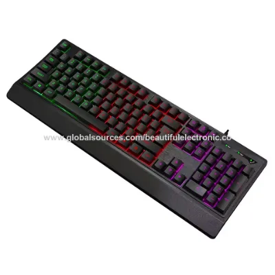 Hot selling OEM ODM multimedia keyboard RGB gaming backlit keyboard wired