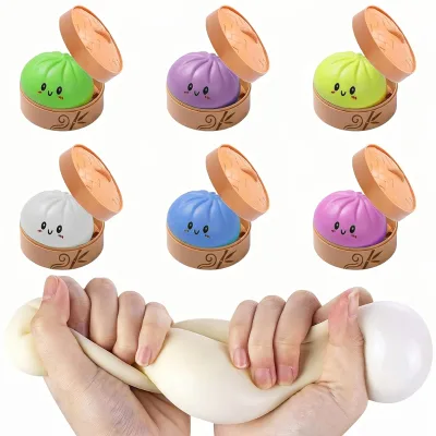 2026 Hot Selling High Quality Dumpling Squeeze Toys Stress Relief Steamed Dumplings Toy Slow Rise Decompression Mochi Fidget Toy