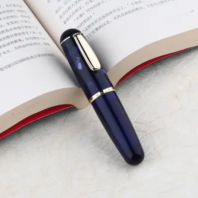 MAJOHN-Q1 Adult Student Fountain Pen Palace Purple Resin Pen Barrel Big Bright Tip Storage Ink Gift Box Packaging for Writing