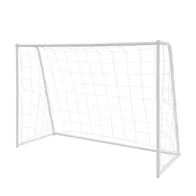 Customizable Foldable Portable White Soccer Goal Net Steel Frame Durable Eco-Friendly Design Backyard Weatherproof Use for Adult