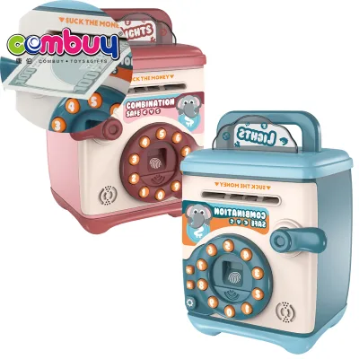 Cartoon Fingerprint Password Simulation Money Box Toy ATM Piggy Bank Machine Plastic Age 3+