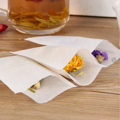 Non-woven Fabric Wrapping Filter Bags Disposable Tea Infuser Natural Empty Tea Bag Drawstring Sealing Food Grade Material Teas