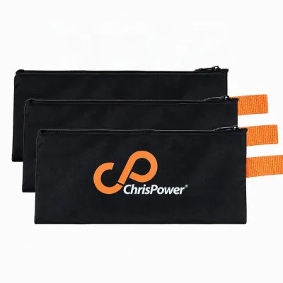 Printed Logo Small Black Polyester Oxford Sports Gym Training Kit Zipper Packaging Pouches Resistance Band Storage Zip Gift Bags