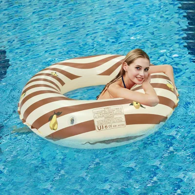 Hot Sale Stripe Inflatable Ring for Swimming Customized Pear Swimming Ring Inflatable Swimming Ring Inflatable for Kids Adults