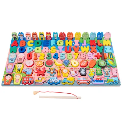 Digital Building Block Jigsaw Puzzle Letters,Animals,Vehicles Educational Toy Kids Brain Development Toys