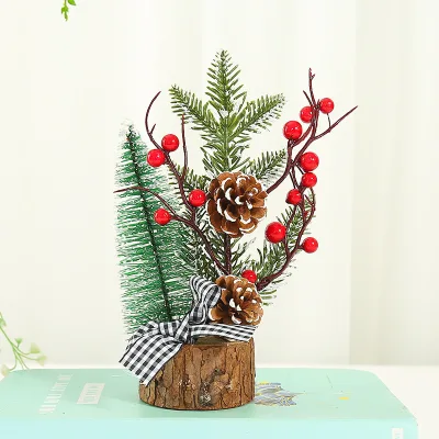 MaoSheng Factory Custom Artificial Foam Berry Pine Pine Cone Decorative Boutique Table Christmas tree