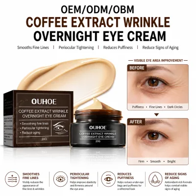 OUHOE OEM ODM OBM Private Label Moisturizing Hydrating Nourishing Women Tender Firm Smoothing Fine Lines Massage Eye Cream All