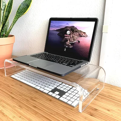 Elegant   Acrylic  Stand for Healthy/Comforting Home or Office Monitor Stand Riser Computer Stand PC Desk Stand Can Customized