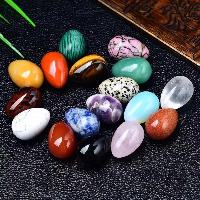 Small Egg Natural Stone Pink White Purple Ornaments Ore Egg Original DIY Crystal Eggs