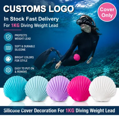 Customs LOGO Freediving Weight Cover Clam Lead Block Shell Silicone Diving Weight Block Pressure Diving Equipment Lead Block Set