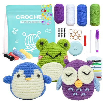 Crochet Kit for Beginners DIY Knitting Animal Starter Kit Beginner for Adults DIY Material Package