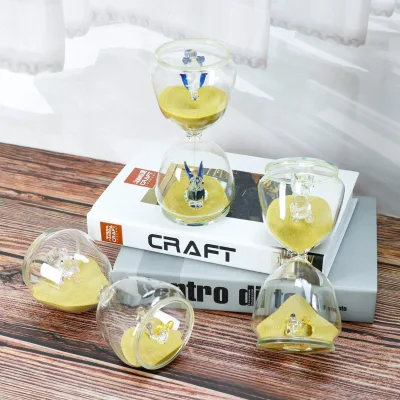 Creative Borosilicate Glass Hourglass Timer High-End Home Desk Decoration Children Student Gift Modern Minimalist Design